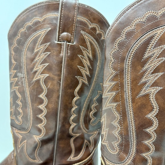 Nocona Jackpot Brown Leather Western Cowboy Boots Men's Wide 11 EE Style NB5551 - Picture 10 of 16